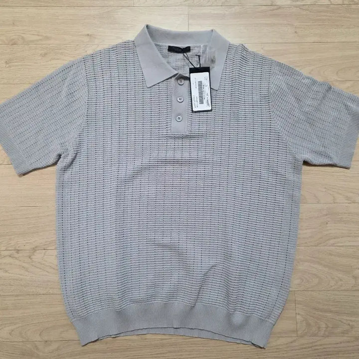 [BUNJANG] Jill Stuart New York Crochet Knit Top / 질스튜어트뉴욕 크로셰 반팔 카라 니트 L 105 정가 34만원