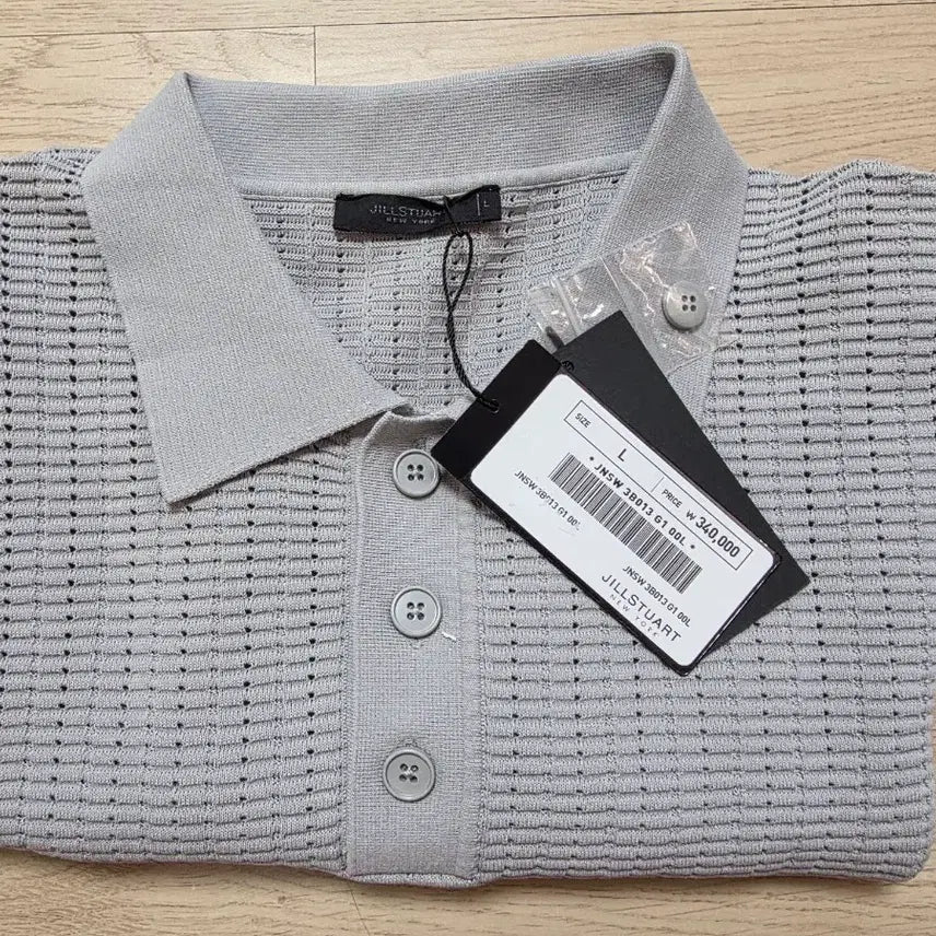 [BUNJANG] Jill Stuart New York Crochet Knit Top / 질스튜어트뉴욕 크로셰 반팔 카라 니트 L 105 정가 34만원