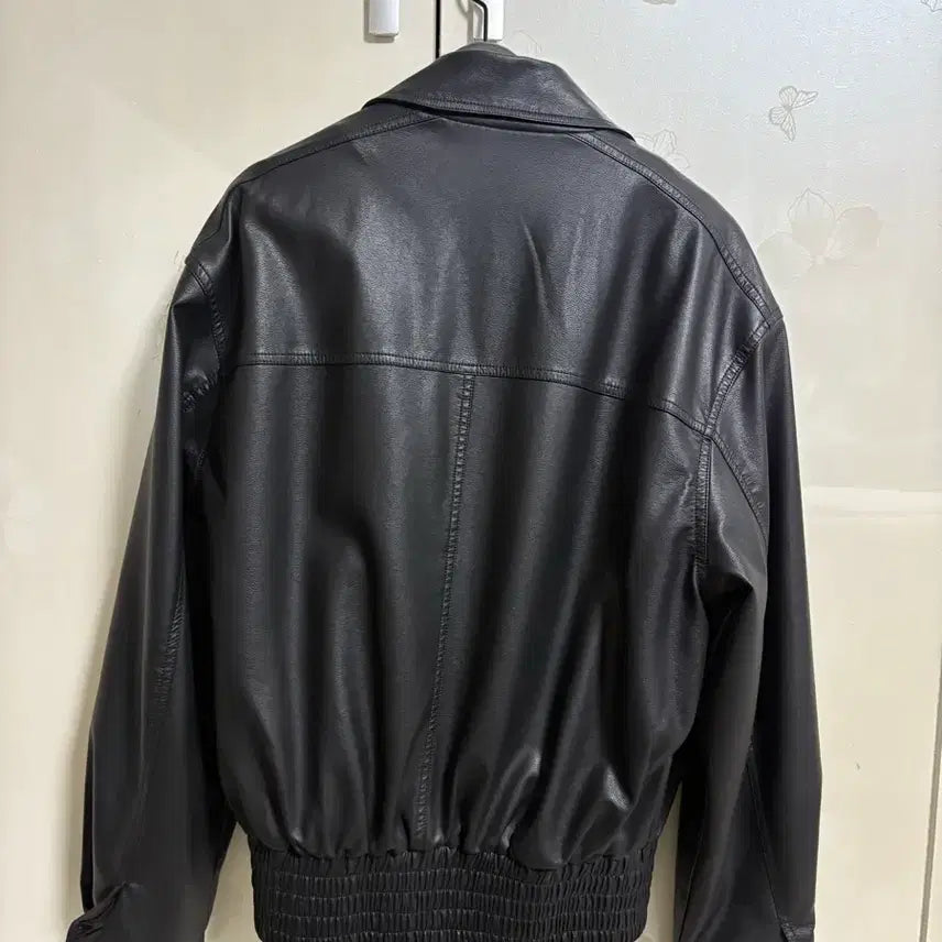 [BUNJANG] Baido Premium Matte Cropped Ounce Leather Jacket / 바이도 프리미엄 매트 크롭 온스 레더 자켓