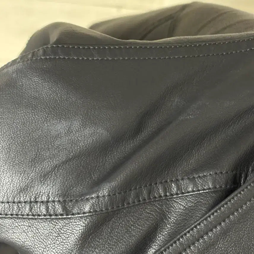 [BUNJANG] Baido Premium Matte Cropped Ounce Leather Jacket / 바이도 프리미엄 매트 크롭 온스 레더 자켓