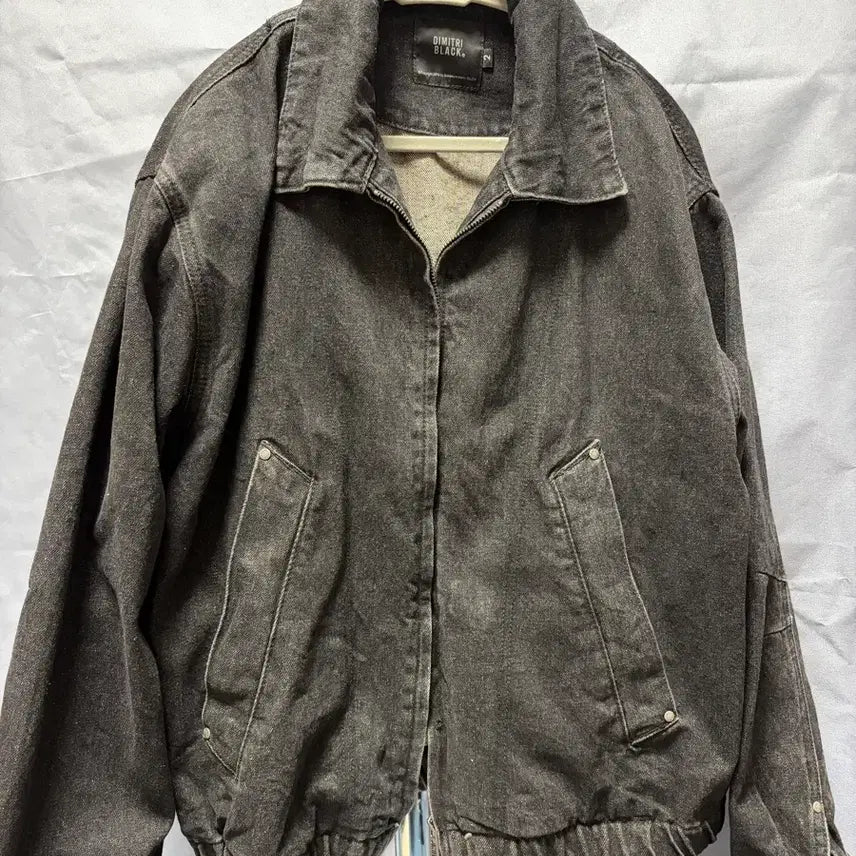 [BUNJANG] Dimitri Black Denim Trucker Jacket / 디미트리블랙 데님트러커 자켓 흑청 100