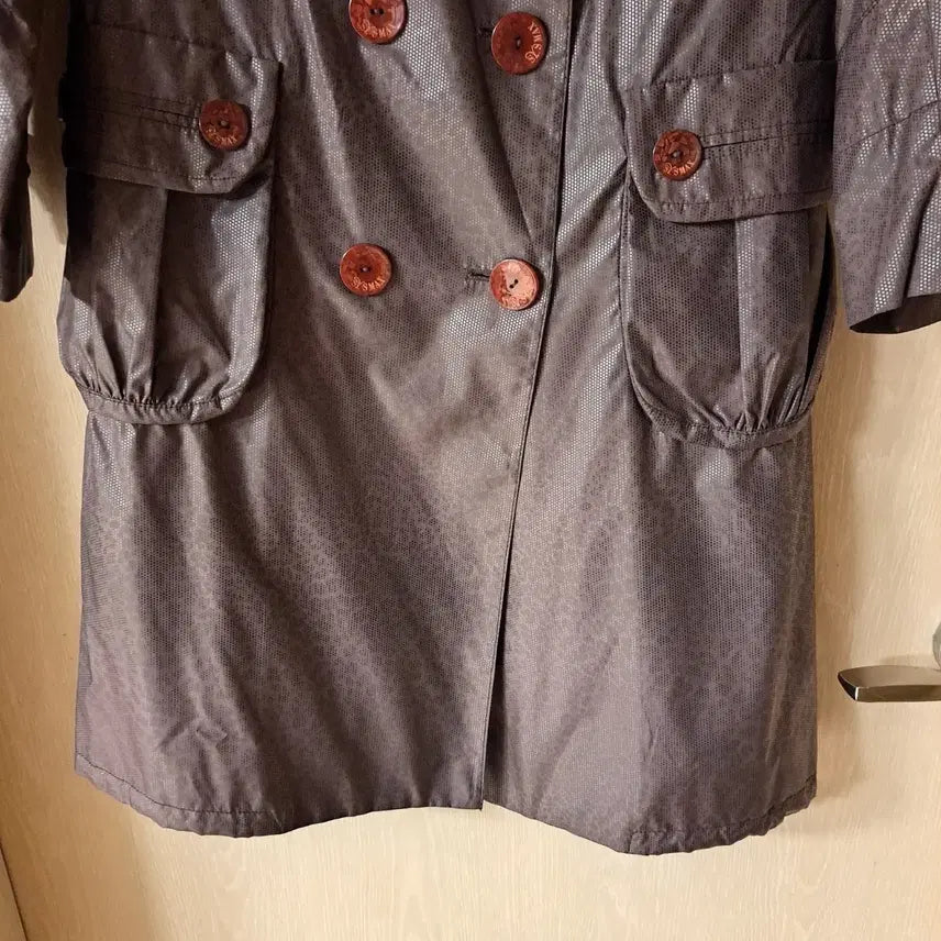 [BUNJANG] Sysmax Brown Double Button Long Coat (Size 55) / 시스막스 브라운 더블 버튼 롱 코트사이즈55