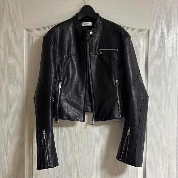 [BUNJANG] LCDC Black Leather Biker Jacket S / LCDC 엘씨디씨 블랙 레더 바이커 자켓 S