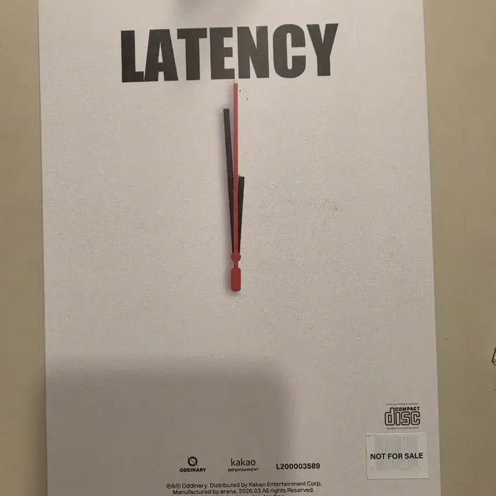 [SOLD OUT] 레이턴시 LATENCY 비매 싸인시디