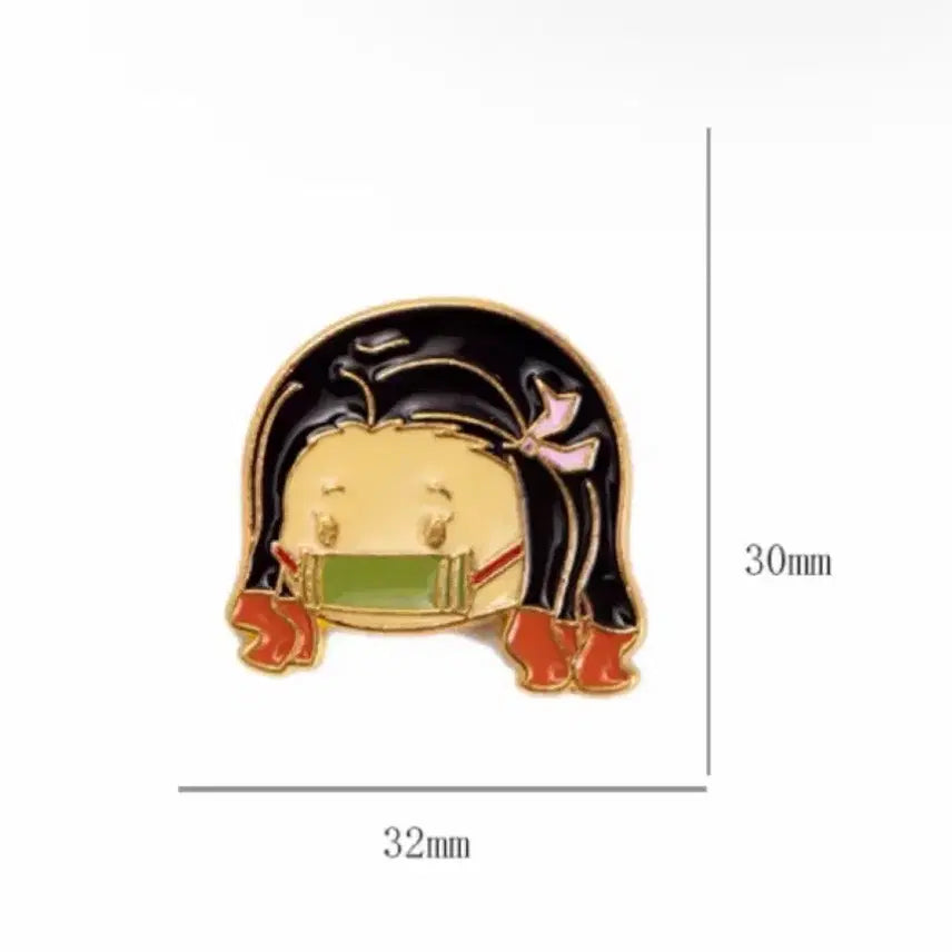 [BUNJANG] Demon Slayer Character Face Metal Badge / 귀멸의 칼날 캐릭터 얼굴 금속 뱃지