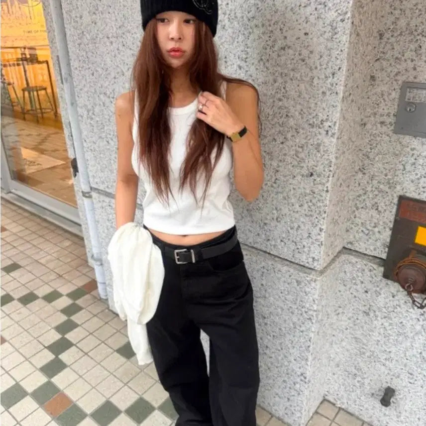 [BUNJANG] Sunday Moore Aven Stitch Cotton Pants - Black, M / 선데이무어 아벤 스티치 코튼 팬츠 