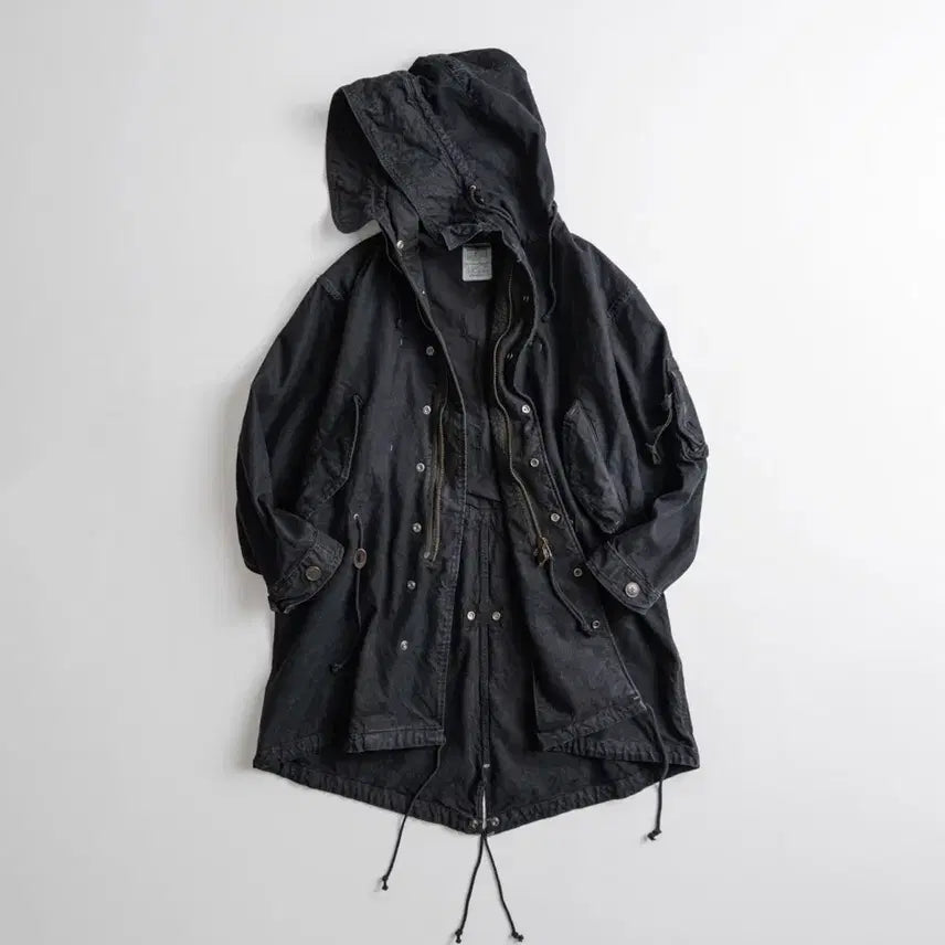 [BUNJANG] Behavor Dyed Canvas M48 Mil Parka Black / 비헤비어 / dyed canvas m48 밀 파카 블랙 / 2