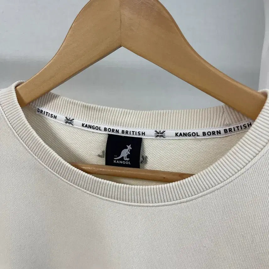 [BUNJANG] Kangol Big Logo Sweatshirt Ivory XL / 캉골 빅 로고 맨투맨 아이보리 XL
