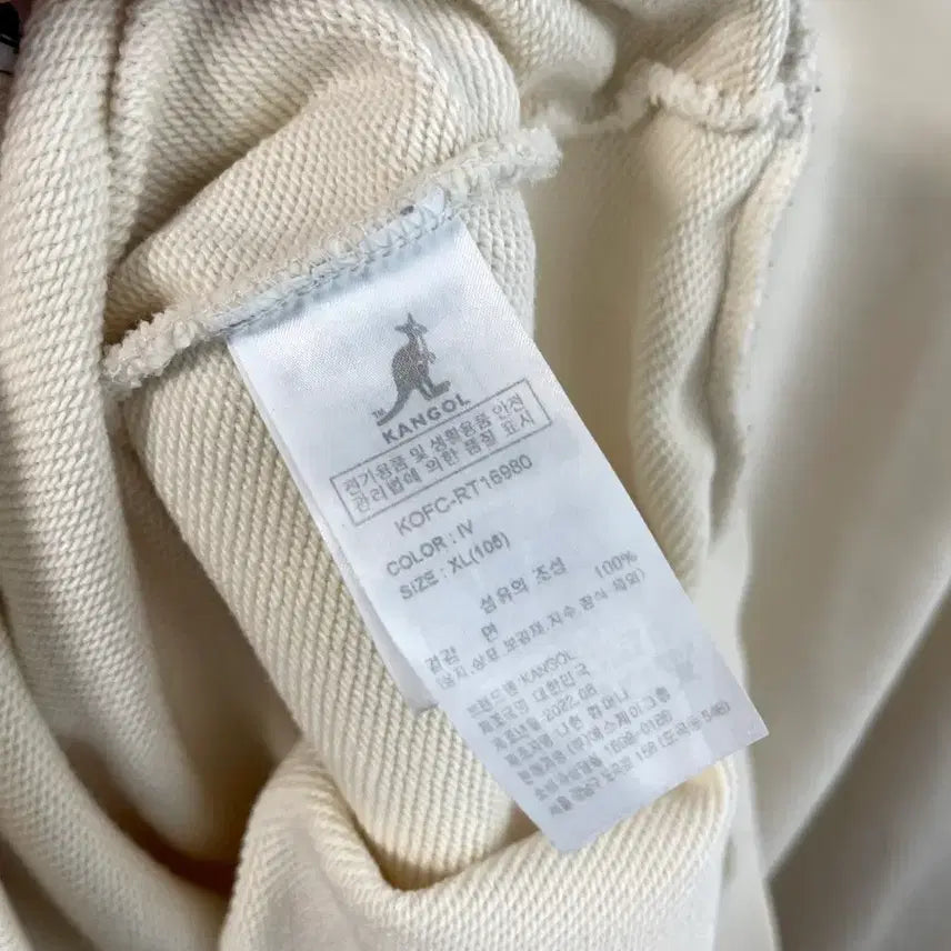 [BUNJANG] Kangol Big Logo Sweatshirt Ivory XL / 캉골 빅 로고 맨투맨 아이보리 XL