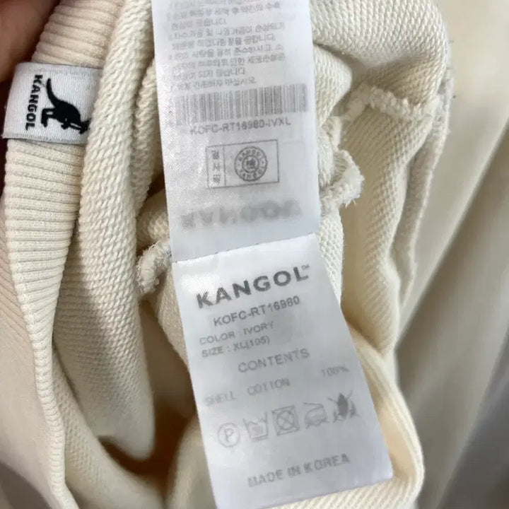 [BUNJANG] Kangol Big Logo Sweatshirt Ivory XL / 캉골 빅 로고 맨투맨 아이보리 XL