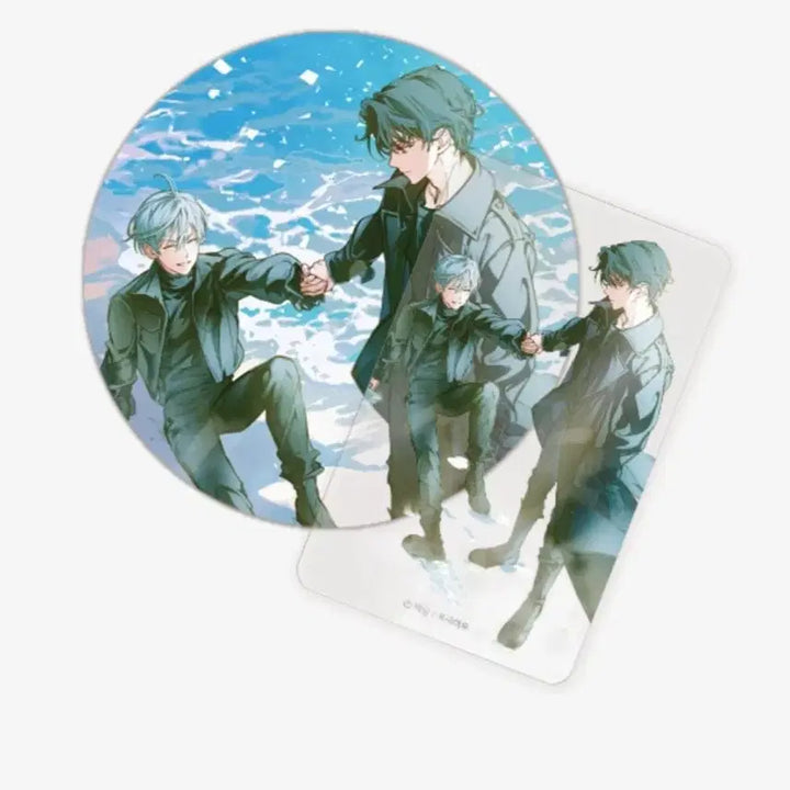 [BUNJANG] Hunter Wants to Live Quietly Arctic Fox Glitter Coaster &amp; Transparent Photocard SET / 헌터는 조용히 살고 싶다헌조살 북극여우 글리터 티코스터&amp;투명포토카드SET
