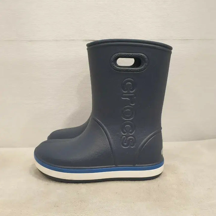 [BUNJANG] Crocs Rain Boots Navy J3 (220mm) / 크록스 레인부츠 네이비 J3 (220mm)