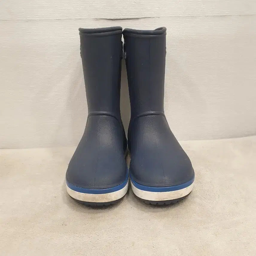 [BUNJANG] Crocs Rain Boots Navy J3 (220mm) / 크록스 레인부츠 네이비 J3 (220mm)