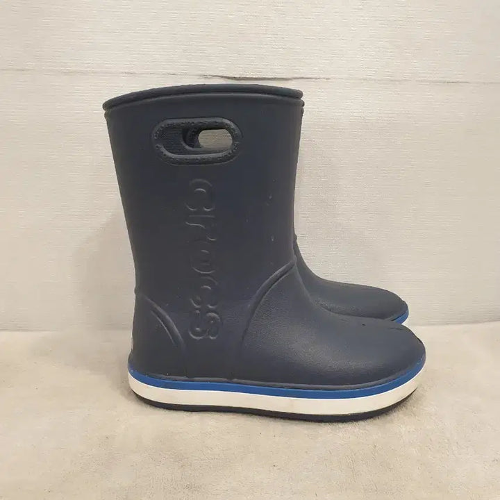 [BUNJANG] Crocs Rain Boots Navy J3 (220mm) / 크록스 레인부츠 네이비 J3 (220mm)
