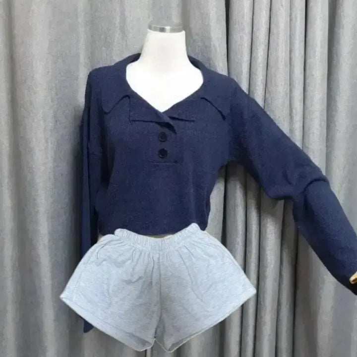 [BUNJANG] Summer Knit Shorts and Tank Top Three-Piece Set / 여름니트 반바지 나시 쓰리세트