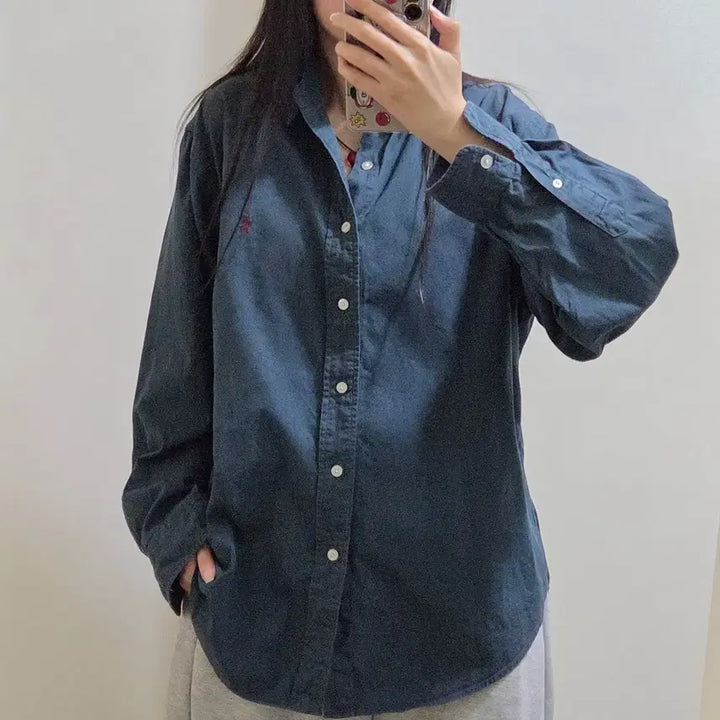 [BUNJANG] Polo Ralph Lauren Dark Green Shirt / 폴로 랄프로렌 다크그린 셔츠 남방