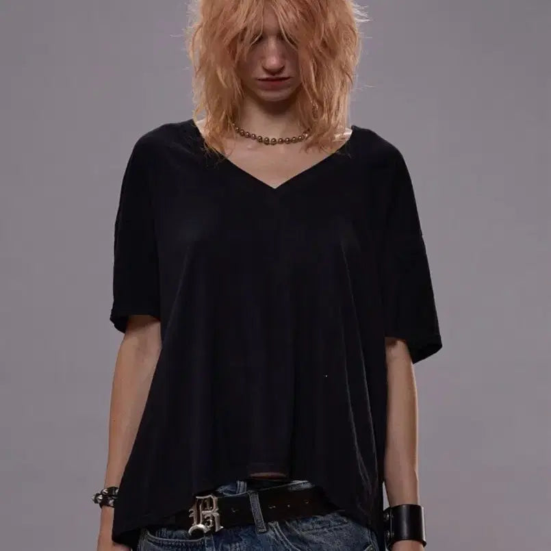 [SOLD OUT] R13(알써틴) 면 반팔티 블랙 S사이즈