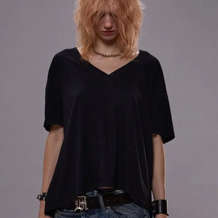 [SOLD OUT] R13(알써틴) 면 반팔티 블랙 S사이즈