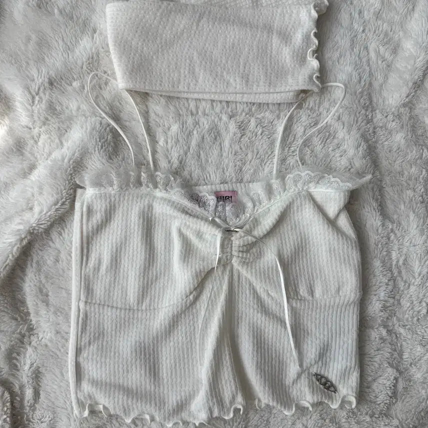 [BUNJANG] Cherry Quarry Knit Tank Top + Warmer Set / 체리퀴리 나시+ 워머 세트