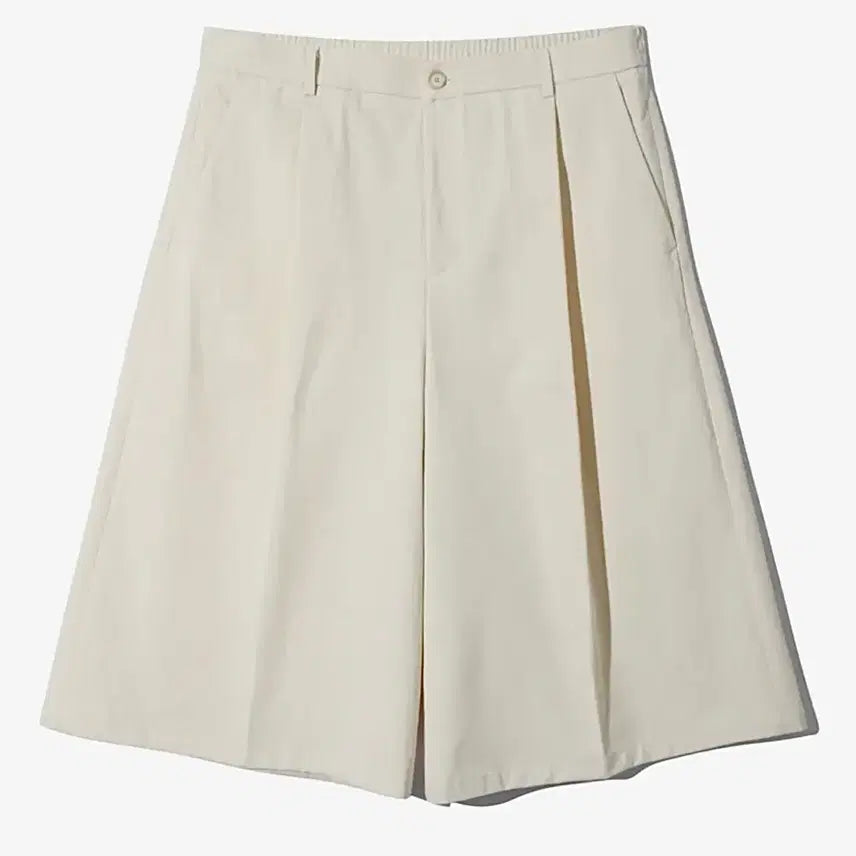 [BUNJANG] Base Moment Long Wide Chino Bermuda Pants Cream XL / (1회착 택포가격) 베이스모먼트 롱와이드 치노 버뮤다 팬츠 크림 XL