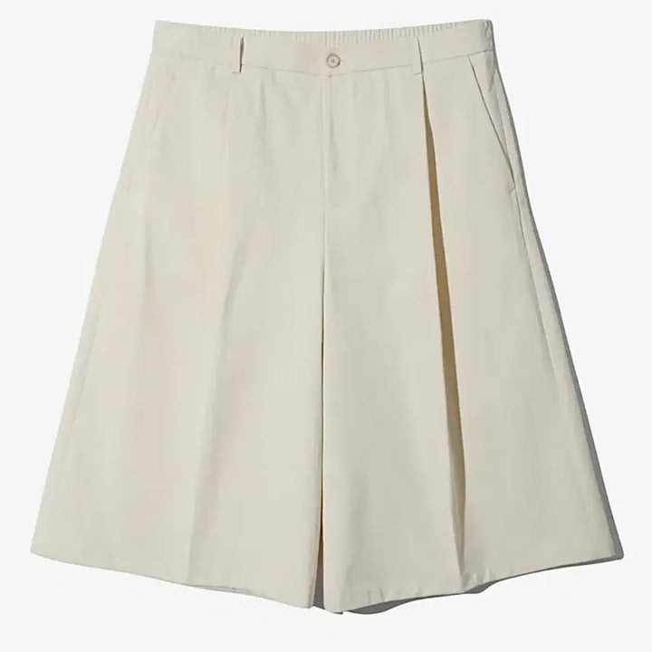 [BUNJANG] Base Moment Long Wide Chino Bermuda Pants Cream XL / (1회착 택포가격) 베이스모먼트 롱와이드 치노 버뮤다 팬츠 크림 XL