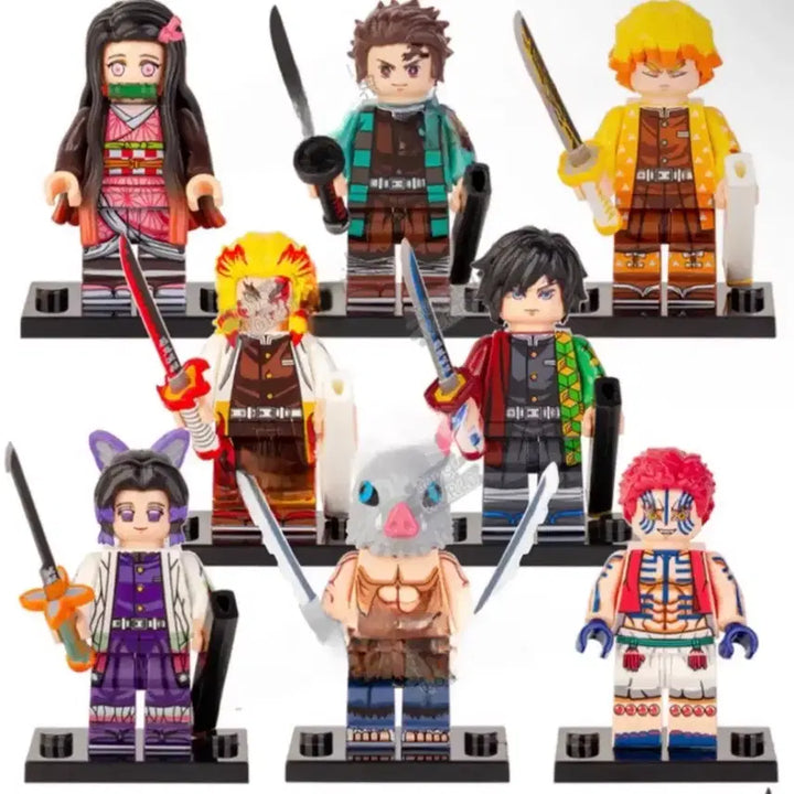 [BUNJANG] Demon Slayer LEGO Mini-Figure 8-Figure Set / 귀멸의 칼날 레고 미니피규어 8종 세트