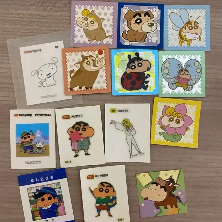 [BUNJANG] Crayon Shin-chan Stickers 띠부씰 Bundle Set / 짱구 스티커 띠부씰