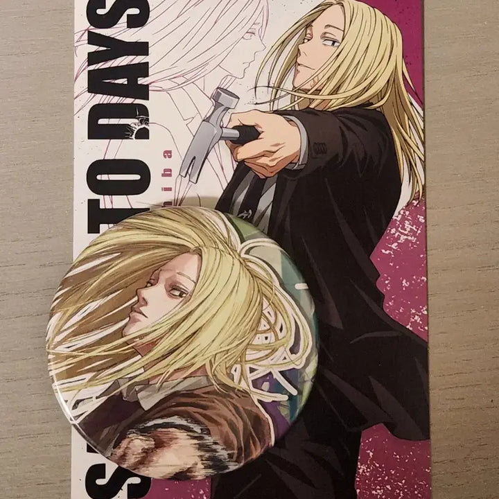 [BUNJANG] Sakamoto Days Shishiba Badge &amp; Postcard Set / 사카모토 데이즈 시시바 캔뱃지&amp;엽서 세트