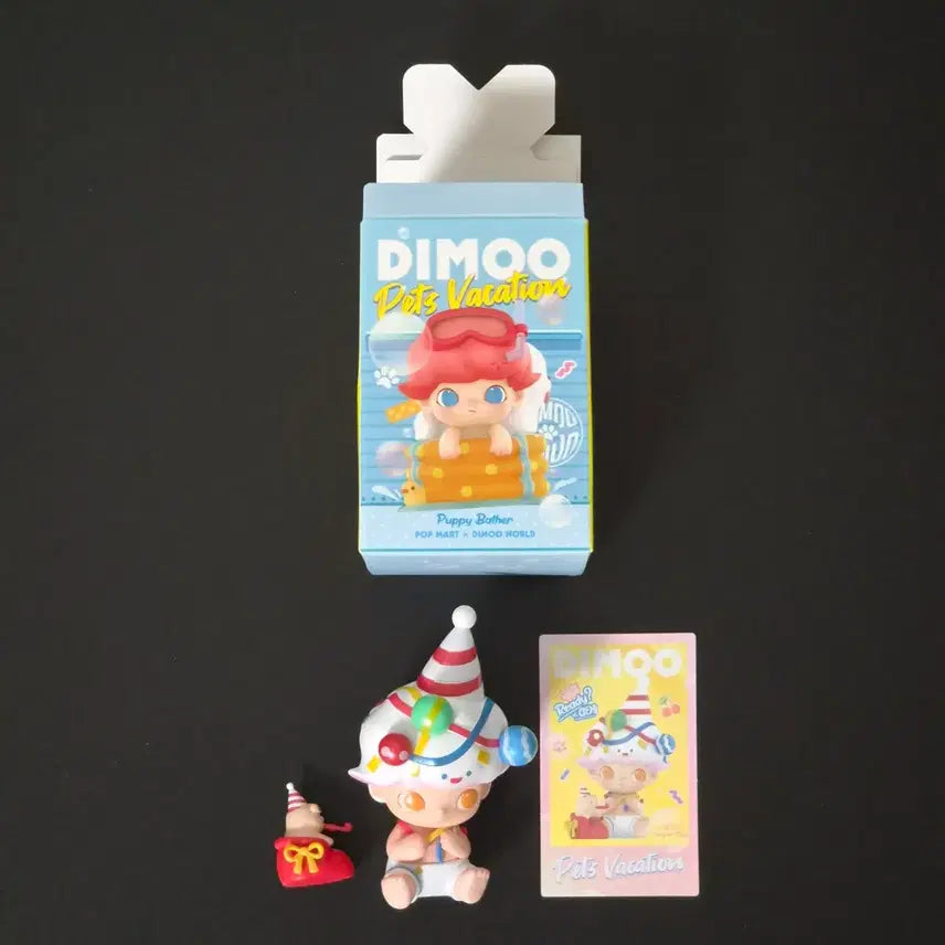 [BUNJANG] Pop Mart Dimoo Figure Pet Vacation Series - Party for Piggy / [팝마트] 7.5cm 디무 피규어 펫 베케이션 시리즈 아기 돼지와 파티