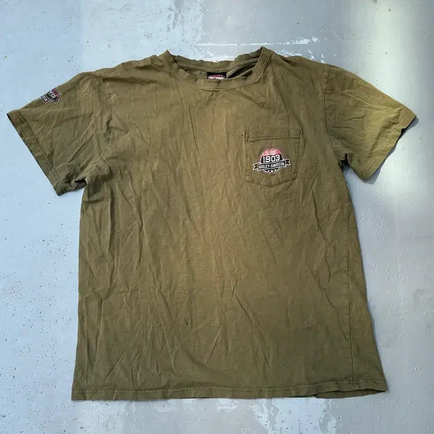 [BUNJANG] Harley-Davidson Vintage Motorcycles Pocket Tee / [할리데이비슨] Vintage Motorcycles Tee