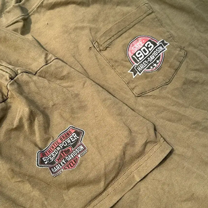[BUNJANG] Harley-Davidson Vintage Motorcycles Pocket Tee / [할리데이비슨] Vintage Motorcycles Tee