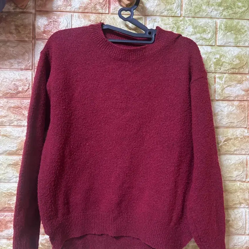 [BUNJANG] Wine-colored Knit Sweater / 와인색 니트