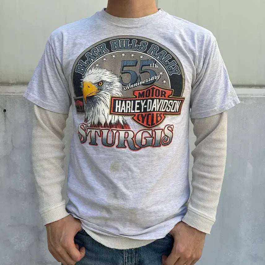 [BUNJANG] Harley Davidson Sturgis 55th Anniversary Tee / [할리데이비슨] 90s Vintage Sturgis Tee