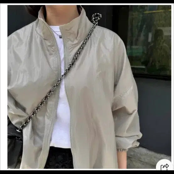[BUNJANG] Muto Glossy Coating Windbreaker Jacket / muto 뮤토 코팅 글로시 점퍼 바람막이 프리사이즈