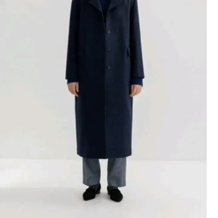 [BUNJANG] Moondal Tailored Coat Navy / 문달 테일러드 코트 네이비