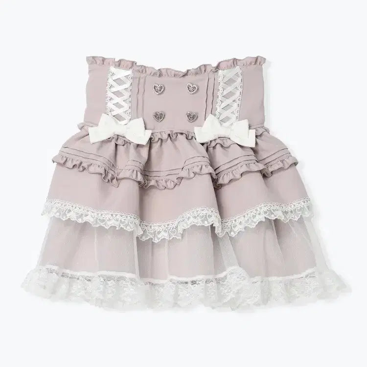 [BUNJANG] NOEMIE Double Ribbon Spindle Tulle Tiered Skirt Pants / 노에미 NOEMIE 더블 리본 스핀들 튤 티어드 스커트 팬츠