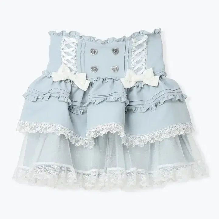 [BUNJANG] NOEMIE Double Ribbon Spindle Tulle Tiered Skirt Pants / 노에미 NOEMIE 더블 리본 스핀들 튤 티어드 스커트 팬츠