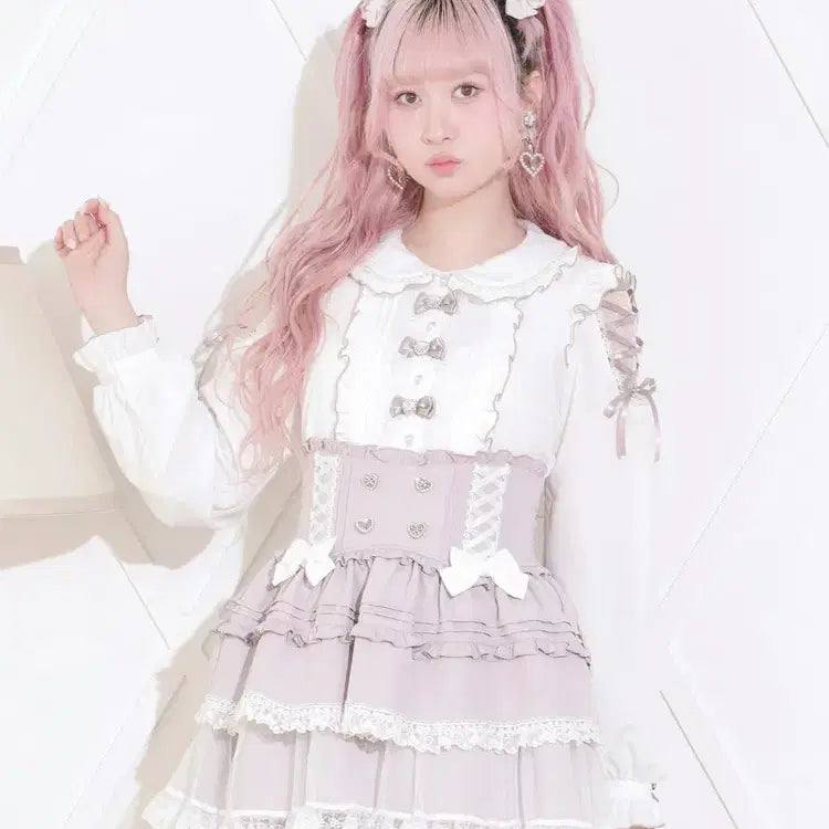 [BUNJANG] NOEMIE Double Ribbon Spindle Tulle Tiered Skirt Pants / 노에미 NOEMIE 더블 리본 스핀들 튤 티어드 스커트 팬츠