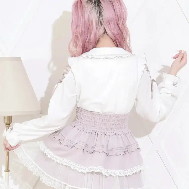 [BUNJANG] NOEMIE Double Ribbon Spindle Tulle Tiered Skirt Pants / 노에미 NOEMIE 더블 리본 스핀들 튤 티어드 스커트 팬츠