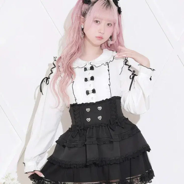 [BUNJANG] NOEMIE Double Ribbon Spindle Tulle Tiered Skirt Pants / 노에미 NOEMIE 더블 리본 스핀들 튤 티어드 스커트 팬츠