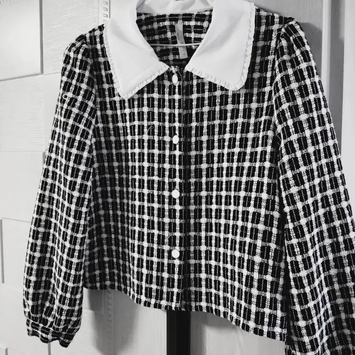 [BUNJANG] Check Collar Jacket / 체크 카라 자켓 미착용