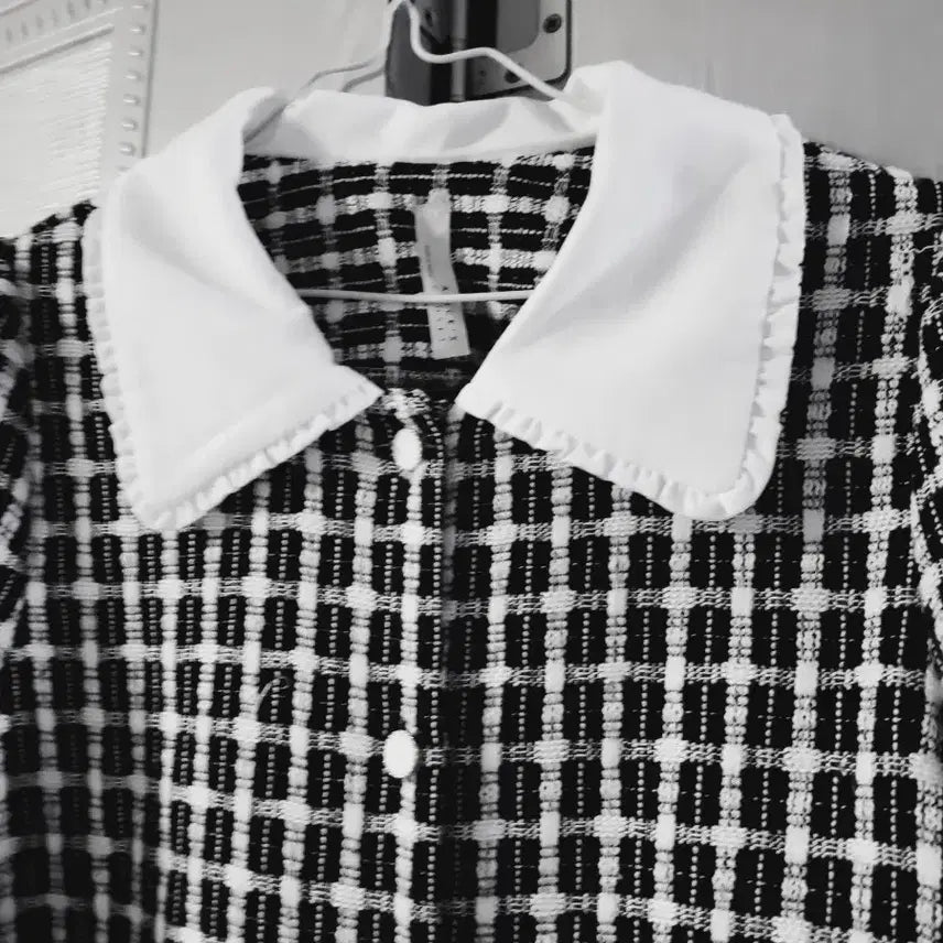 [BUNJANG] Check Collar Jacket / 체크 카라 자켓 미착용