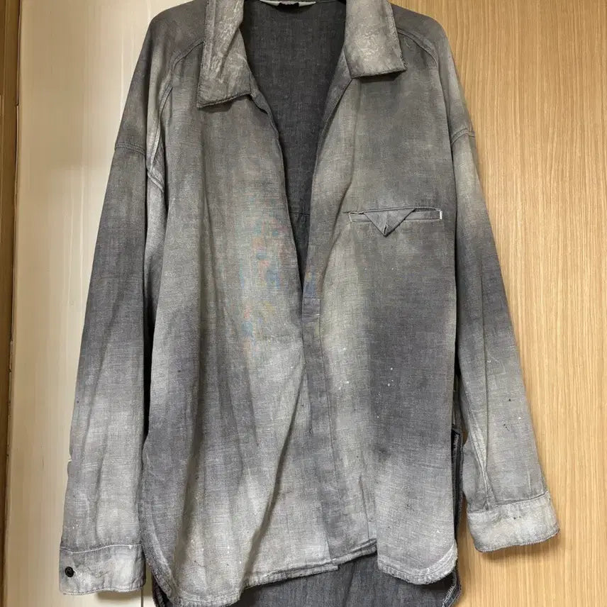 [SOLD OUT] ancellm 안셀름 샴브레이 스키퍼 셔츠 블랙 1