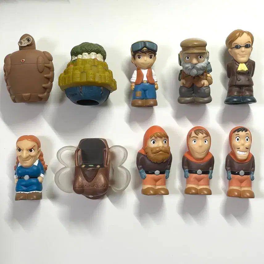 [BUNJANG] Studio Ghibli Castle in the Sky Finger Puppet Figure Set / 10개 일괄) 지브리 천공의 성 라퓨타 손가락 인형 피규어 고전