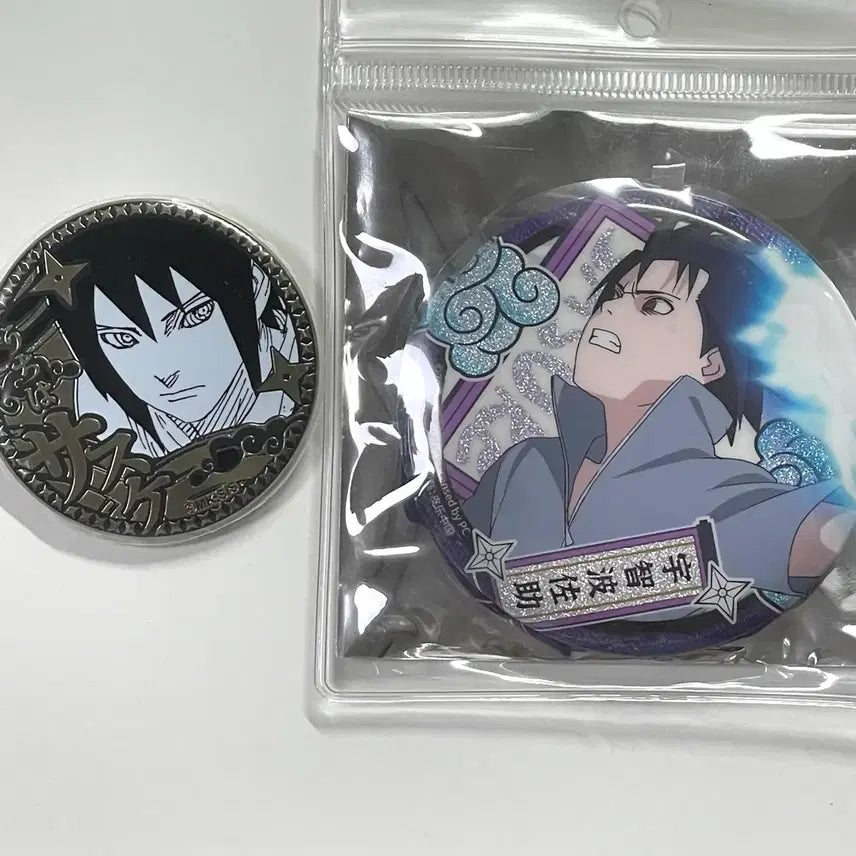 [BUNJANG] Naruto Uchiha Sasuke Jump Shop Golden Metal Badge Bundle Set / 일괄) 나루토 우치하 사스케 점프샵 골든 금속 뱃지 중국 한정