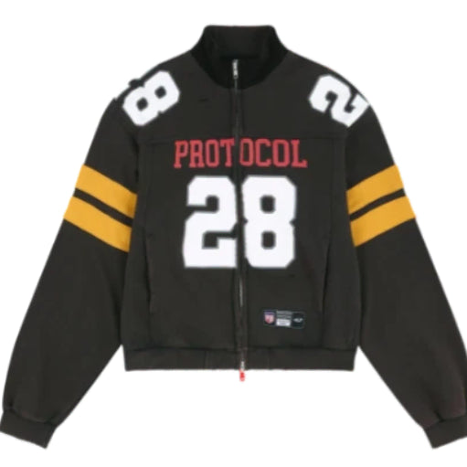 [BUNJANG] Protocol Index Football Jersey Track Jacket Black / [2] 프로토콜 인덱스 풋볼 저지 트랙 자켓 블랙