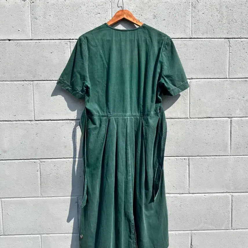 [BUNJANG] 90s Austrian Tyrolean Green Floral Embroidered Dress / 90s 오스트리아 티롤리안 그린 플라워자수 원피스