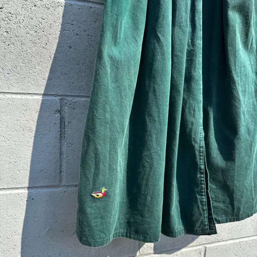 [BUNJANG] 90s Austrian Tyrolean Green Floral Embroidered Dress / 90s 오스트리아 티롤리안 그린 플라워자수 원피스