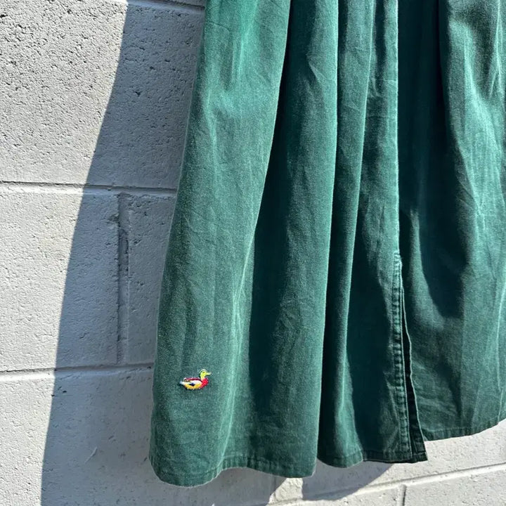 [BUNJANG] 90s Austrian Tyrolean Green Floral Embroidered Dress / 90s 오스트리아 티롤리안 그린 플라워자수 원피스