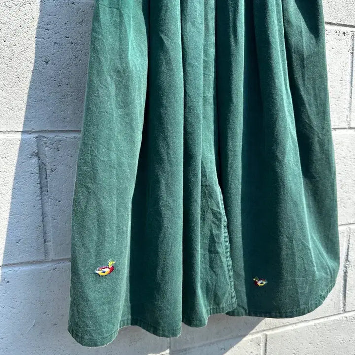 [BUNJANG] 90s Austrian Tyrolean Green Floral Embroidered Dress / 90s 오스트리아 티롤리안 그린 플라워자수 원피스